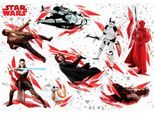 Wandtattoo KOMAR "Star Wars The Last Jedi - Größe 100 x 70 cm", rot (rot, schwarz), B:100cm H:70cm, Folie, Wandtattoos, Wandtattoo, selbstklebend, Wandsticker, Kinderzimmer