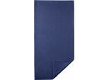 Badetücher EGERIA "Madison", blau (dunkelblau), B:70cm L:140cm, Walkfrottee, Obermaterial: 100% Baumwolle, Handtücher, Badetücher, Uni-Programm mit Streifenbordüre, reine Baumwolle