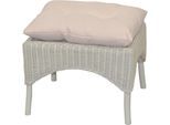 Sitzhocker, weiß, B:53cm H:39cm T:40cm, Stoffbezug 100% Polyester, HOFMANN LIVING AND MORE, Hocker, Sitzhocker, Hocker mit Kissen