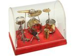 Dekofigur AMBIENTE HAUS "Schlagzeug 14cm", gold (goldfarben, silberfarben), B:14cm H:12cm T:10cm, Metall, Dekofiguren, Dekofigur
