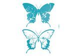 Wandtattoo KOMAR "Farfalle - Größe 50 x 70 cm", blau, B:50cm H:70cm, Folie, Wandtattoos, Wandtattoo, selbstklebend, Wandsticker