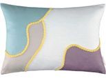 Kissenhülle TOM TAILOR "Tropical Organic" Gr. 1, lila (lavendel, pflaume, violett), B:38cm H:0,5cm L:58cm, Polyester, Polyester, Kissenbezüge, Kissenhülle