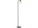 BRILLIANT Stehlampe "Casto", schwarz (schwarz, bernstein), 1, H: 153cm, 1 Stk., Leuchten, 153 x 25 x 33 cm, E27, Glas/Metall, bernsteinfarben/schwarz, Stehlampe
