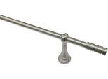 Gardinenstange GARDINIA "Set Metall" Gr. 2, silber (edelstahlfarben), L:200cm Ø:19mm, Metall, Gardinenstangen, Gardinenstange, 1-Lauf