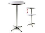 Gartentisch VCM "Stehtisch Bistrotisch Edelstahl Aluminium", silber, Tische, Gartentisch