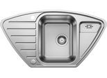 Küchenspüle BLANCO "LANTOS 9 E-IF", silber (edelstahl bürstfinish), B:93cm, Edelstahl, Küchenspülen, Küchenspüle