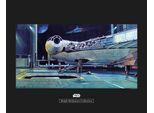 Bild KOMAR "Star Wars Classic RMQ Falcon Hangar", bunt (farbe bild(er): bunt), B:50cm H:40cm, Holz, Papier, Bilder, Bild, Wandbild zur Dekoration im Kinderzimmer - ohne Rahmen