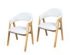 Armlehnstuhl OTTO HOME "Arco Polsterstuhl, Esszimmerstuhl, Küchenstuhl, 4-Fußstuhl", weiß (weiß, natur, beige), B:57cm H:83cm T:84cm, Massivholz, Polyester, Stühle, Armlehnstuhl, Bequem und stilvoll. Gepolstert. Massivholzbeine
