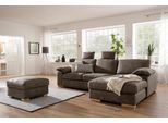Kopfstütze HOME AFFAIRE "Ventura", grau (anthrazit), B:60cm H:51cm T:12cm, Luxus-Microfaser in Lederoptik (100% Polyester), Struktur (100% Polyester), Luxus-Microfaser (90% Polyester, 10% Polyamid). , Polsterauflagen, Kopfstütze