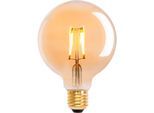 NÄVE LED-Leuchtmittel "Dilly", Energieeffizienz: G, gelb (amber), L:13,5cm Ø:9,5cm, Leuchtmittel, Set of 3 LED bulbs, E27/4.1W "Dilly" Reto Kugel, Deko Globlampe, LED-Leuchtmittel