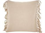 Dekokissen "Hevin" Gr. 1, beige (beige, unifarben), B:40cm L:40cm, Obermaterial: 100% Baumwolle, LEGER HOME BY LENA GERCKE, Dekokissen_Sitzkissen_Kissenhüllen, Dekokissen, Musselin Optik, 2-er Set, ohne Füllung, mit Fransen