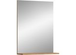 Badspiegel WELLTIME "SIENA, Breite 60cm, 1 Ablageboden, hochwertiges Spiegelglas", braun (artisan eiche nb, spiegelglas), B:60cm H:79cm T:18cm, Holzwerkstoff, Spiegelglas, Spiegel, Badspiegel, in verschiedenen Farben erhältlich, Badmöbel, Spiegel, Badezimmer