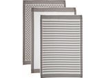 Geschirrtuch ROSS "SUPERIOR", grau (taupe, weiß), B:50cm H:0,5cm L:70cm, 100% Baumwolle, Geschirrtücher, Geschirrtuch