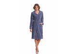 Unisex-Bademantel VOSSEN "Texas, ideal für Sauna & Spa, Hotelbademantel, Morgenmantel" Gr. XS, blau, L:109cm, Webvelours, Hausmäntel, Unisex-Bademantel, für Damen & Herren