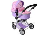 Kombi-Puppenwagen CHIC2000 "Mika", lila (herzchen lila), Puppenwagen, KinderB:41cm H:82cm T:73cm, Kunststoff, Metall, Stoff, Kombi-Puppenwagen, mit schwenkbaren Vorderrädern, B:41cm H:82cm T:73cm
