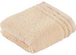 Seiftuch VOSSEN "Vienna Style Supersoft", gelb (chamois), B:30cm L:30cm, Walkfrottee, Walkfrottee, Handtücher, Seiftuch, Waschlappen im Set, supersoft Baumwolle