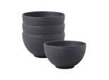 Schale VILLEROY & BOCH "Reisbols Manufacture Rock ø 10,8 cm 4er Set schwarz", schwarz, L:10,8cm, Schüsseln, Schale
