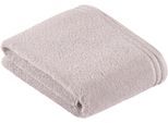Badetuch VOSSEN "Calypso Feeling", grau (light grau), B:100cm L:150cm, Walkfrottee, Obermaterial: 100% Baumwolle, Handtücher, Badetuch, mit schmaler Bordüre aus 100% Baumwolle, Vegan, einfarbig