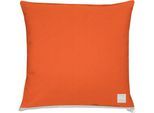 Dekokissen APELT "3900" Gr. 3, orange (orange, unifarben), B:49cm H:0,5cm L:49cm, Obermaterial: 100% Polyacryl, Dekokissen_Sitzkissen_Kissenhüllen, Dekokissen