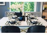 Platzset ADAM "Dots" Gr. 1, beige (natur, schwarz), B:40cm L:50cm, Obermaterial: 73% Leinen, 27% Baumwolle, Platzsets, Platzset, GOTS organic,zertifiziert durch CERES 0242,Made in Germany