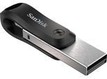 SANDISK USB-Stick "iXpand Go 128 GB", silber (schwarz, silberfarben), 128GB GB, USB-Sticks, USB-Stick