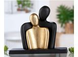 Dekofigur GILDE "Skulptur Paar Couple", schwarz, B:23cm H:19,5cm T:8cm, Aluminium, Dekofiguren, Dekofigur