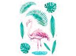 Wandtattoo KOMAR "Flamingo - Größe 50 x 70 cm", grün, B:50cm H:70cm, Folie, Wandtattoos, Wandtattoo, selbstklebend, Wandsticker