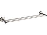 Handtuchstange WENKO "UV-Loc Udine", silber (silber matt), B:61cm H:5cm T:11,5cm, Edelstahl, Handtuchhalter, Handtuchstange, befestigen ohne Bohren