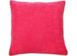 Dekokissen DONE. "Joy", pink (pink, unifarben), B:45cm L:45cm, Polyester, Dekokissen_Sitzkissen_Kissenhüllen, Dekokissen, unifarben, Reißverschluss, Kissenhüle ohne Füllung, 1 Stück