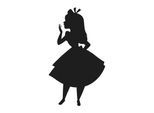 Bild KOMAR "Alice Silhouette", schwarz (farbe bild(er): schwarz), B:30cm H:40cm, Holz, Papier, Bilder, Bild, Wandbild zur Dekoration im Kinderzimmer - ohne Rahmen
