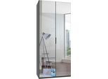 Kleiderschrank WIMEX "Oxford by fresh to go, in 3 Breiten, Made in Germany", grau (grafit), B:100cm H:236cm T:58cm, Holzwerkstoff, Schränke, Kleiderschrank, mit hochwertigen Falttüren für den perfekten Überblick