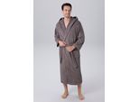 Unisex-Bademantel KANGAROOS "Cassidy, für Damen & Herren, Standardlänge & Überlänge" Gr. XXXL, grau (anthrazit), L:140cm, Walkfrottee, Hausmäntel, Unisex-Bademantel, mit Taschen, Männer und Frauen, Baumwolle, Reise, Hotel, Sauna, S-3XL
