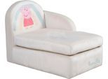 Kindersofa ROBA "Peppa Pig", grau, Sofas, Kinder, B/H/T: 75cm x 54cm x 47cm, Kindersofa, mit seitlicher Armlehne, B:75cm H:54cm T:47cm