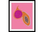 Bild QUEENCE "Constantin", schwarz (farbe rahmen: schwarz, farbe bild(er): schwarz, grün), B:50cm H:70cm, Acrylglas, Holz, Papier, Bilder, Bild, HD Premium Poster-Druck inkl. Holzrahmen