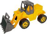Spielzeug-Aufsitzbagger LENA "Eco GIGA TRUCKS, Aufsitz-Schaufellader", gelb, Spielzeugfahrzeuge, KinderT:63cm, Kunststoff, Spielzeug-Aufsitzbagger, Made in Europe, T:63cm