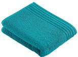 Saunatuch VOSSEN "Vienna Style Supersoft", blau (lagoon), B:100cm L:150cm, Walkfrottee, Baumwolle, Handtücher, Saunatuch, mit Bordüre