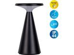 NÄVE LED Tischleuchte "Palu", schwarz, 1, Ø 11,5cm H: 20cm, 1 Stk., Leuchten, Solar-/Akkubetrieb, Touch, Dimmbar, Memory, USB-C-Ladekabel, warmweiß, LED Tischleuchte