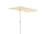 Sonnenschirm VCM "Sonnenschirm Gartenschirm halbrund", beige, Obermaterial: 100% Sonstiges Material (Ananasfaser) AM_PF ., Standschirme, Sonnenschirm