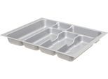 Besteckeinsatz OPTIFIT, grau, B:43,4cm H:5cm T:36,8cm, Schubladeneinsätze, Besteckeinsatz, Breite 50 cm, passend für Schubkästen der Serien Odense und Leer