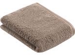 Badetuch VOSSEN "Vegan Life", grau (pepplestone), B:67cm L:140cm, Webfrottier, Obermaterial: 100% Baumwolle, Handtücher, Badetuch, 100% vegan