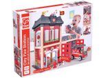 Spiel-Feuerwehrwache HAPE "Großstadt-Feuerwache", bunt, Fahrzeug-Spielwelten, KinderB:60cm H:48cm T:30cm, Holz, Kunststoff, Spiel-Feuerwehrwache, aus Holz, B:60cm H:48cm T:30cm