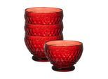 Schale VILLEROY & BOCH "Dessertschalen Boston Coloured ø 11,7 cm 4er Set", rot, Schüsseln, Schale
