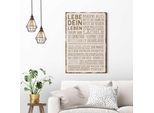 Deco-Panel REINDERS "Denke positiv", braun (farbe bild(er): natur, braun), B:60cm H:90cm, Hartfaserplatte, MDF, Bilder, Deco-Panel