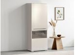Vitrine OTTO HOME "Piano", beige (beige hochglanz), B:60cm H:161,4cm T:40,2cm, Holzwerkstoff, Schränke, Vitrine, UV lackiert, Soft-Close Funktion