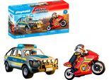 Konstruktions-Spielset PLAYMOBIL "Verfolgungsjagd mit Polizei Pick-Up (71875), Action Heroes", bunt, Spielbausteine, Kinder, Kunststoff, Konstruktions-Spielset, mit Licht und Sound; Made in Europe
