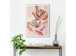 Bild mit Rahmen REINDERS "Earth Flowers", braun (farbe bild(er): braun), B:50cm H:70cm T:2,2cm, Holzwerkstoff, Bilder, Bild mit Rahmen