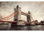 Leinwandbild QUEENCE "Tower Bridge", grau (farbe bild(er): grau), B:120cm H:80cm T:2cm, Canvas, Holzrahmen, Bilder, Leinwandbild, Premium-Leinwandstoff, Handarbeit aus Deutschland