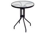 Gartentisch VCM "Bistro Tisch mit Glasplatte", braun, Tische, Gartentisch