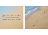 Leinwandbild QUEENCE "Wege", blau (farbe bild(er): blau), B:80cm H:40cm T:2cm, Canvas, Holzrahmen, Bilder, Leinwandbild, Premium-Leinwandstoff, Handarbeit aus Deutschland, Spruch, 2er Set