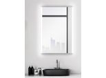 Badspiegel TALOS "LOFT", silber (silberfarben), B:50cm H:70cm T:5cm, Spiegel, Badspiegel, BxH: 50x70 cm, energiesparend